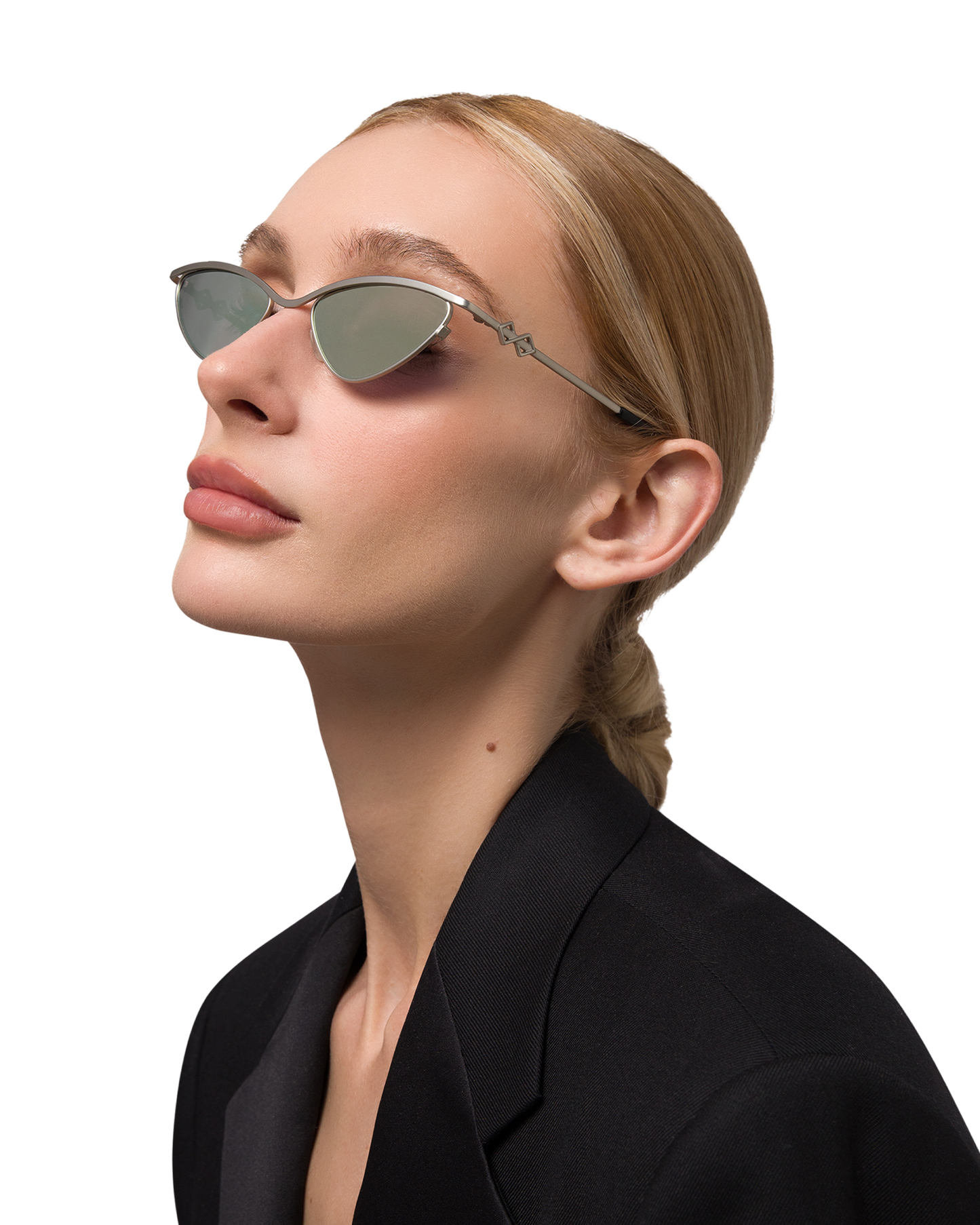 Zoe - Matte Silver Sunglasses