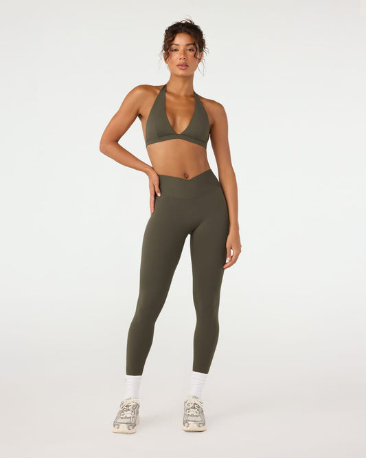 CSB Fade Crossover Leggings | Deep Olive