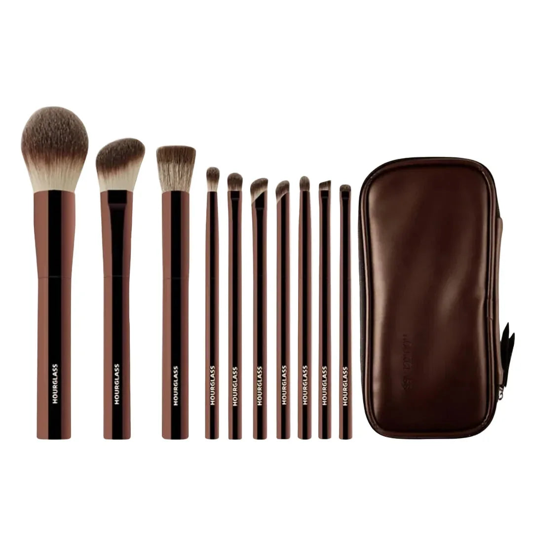 Hourglass Vegan Travel Ambient Brush Set – 10 Parça Vegan Seyahat Fırça Seti
