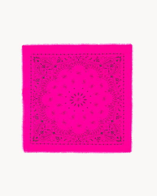 Grand Bandana Hachiko Bico rose néon