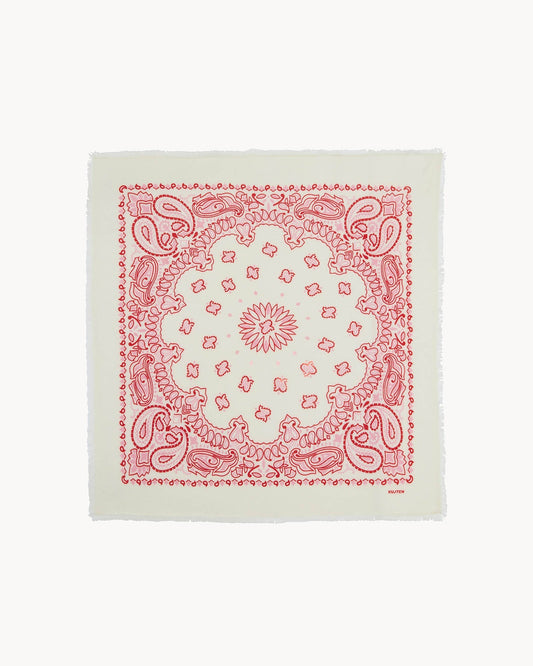 Grand Bandana Hachiko Bico blanc rouge
