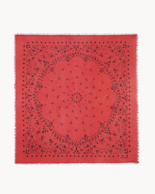 Très Grand Bandana Effy rouge corail