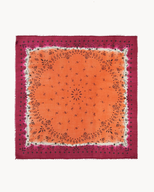 Très Grand Bandana Effy Square Dye fuschia