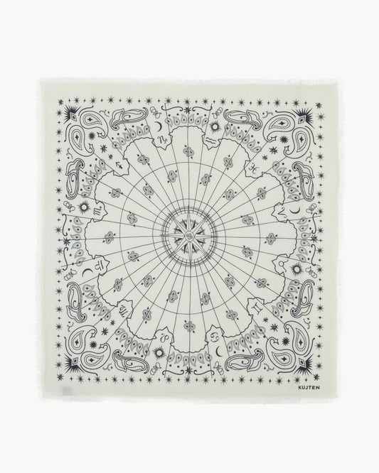 Très Grand Bandana Effy Astro blanc