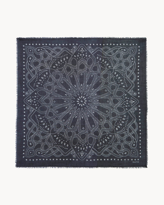 Très Grand Bandana Effy Zellige noir
