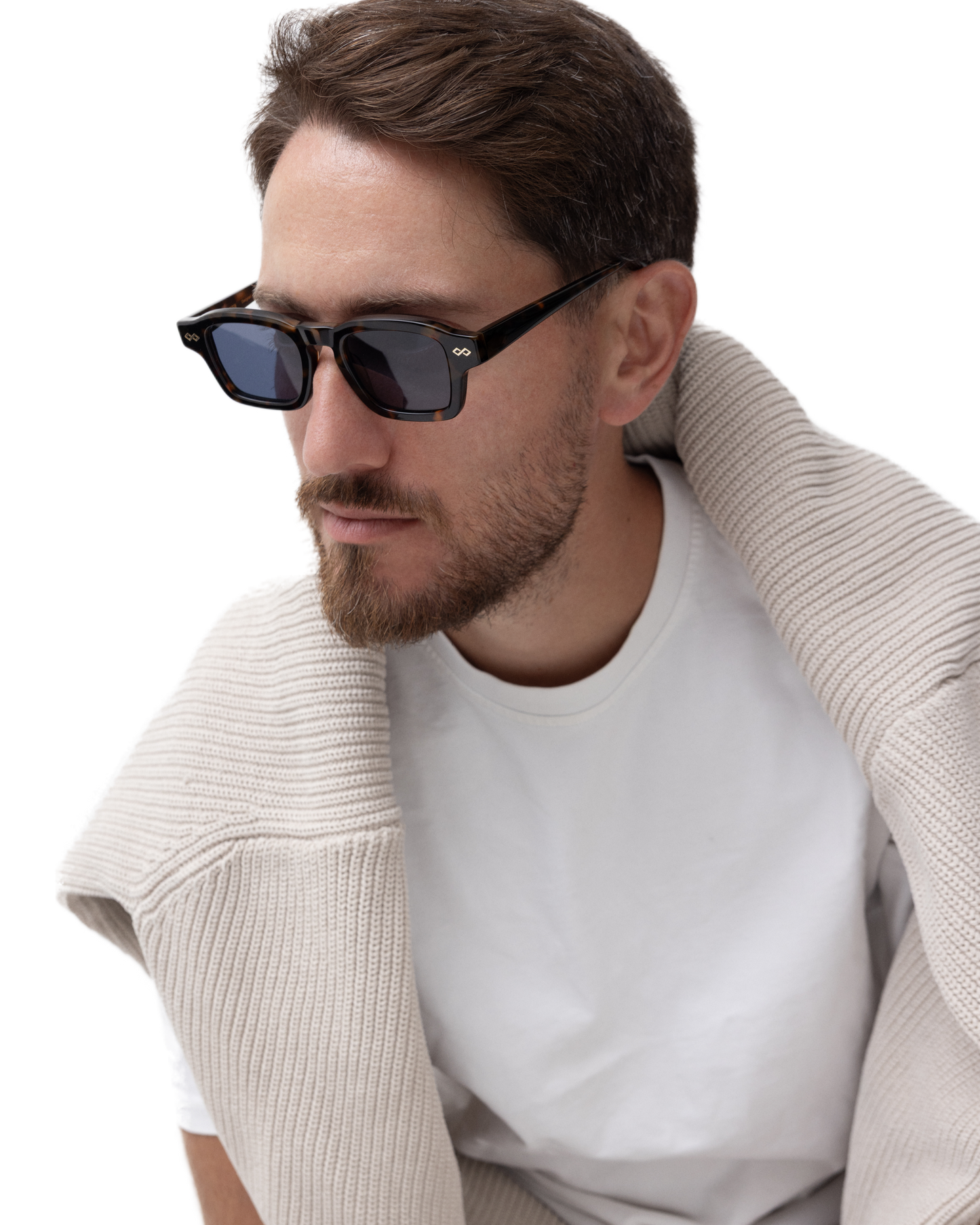 Aron - Blue on Tortoise Sunglasses