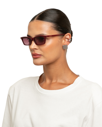 Billie - Burgundy Sunglasses