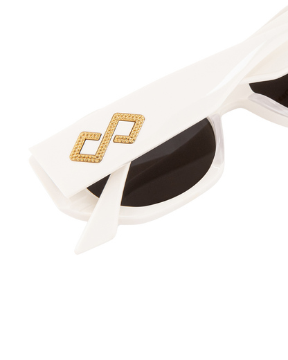 Blair - Cream on Black Sunglasses