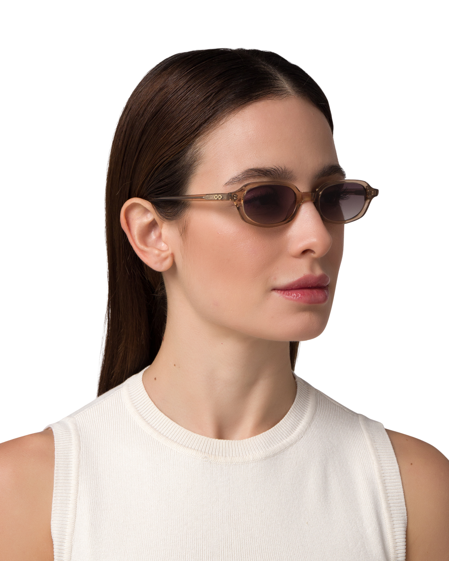 Carolyn - Clear Brown Sunglasses