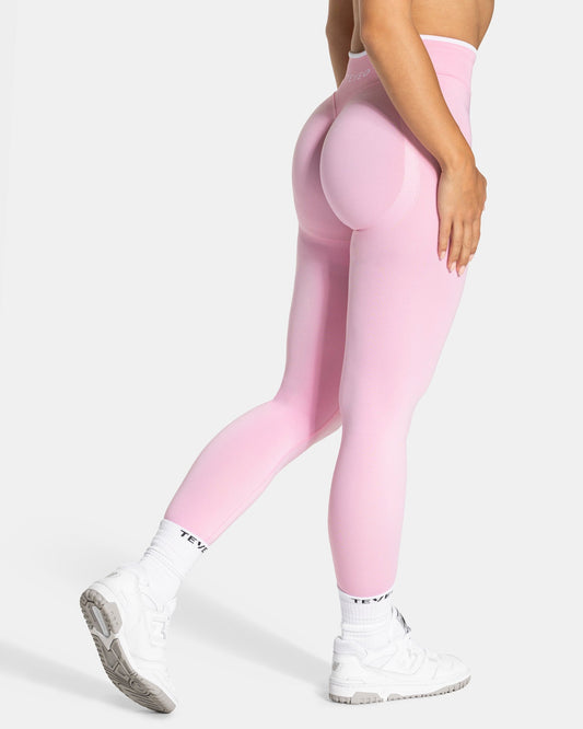 TEVEO Leggings Sculpt Scrunch Contrastline “True Pink"