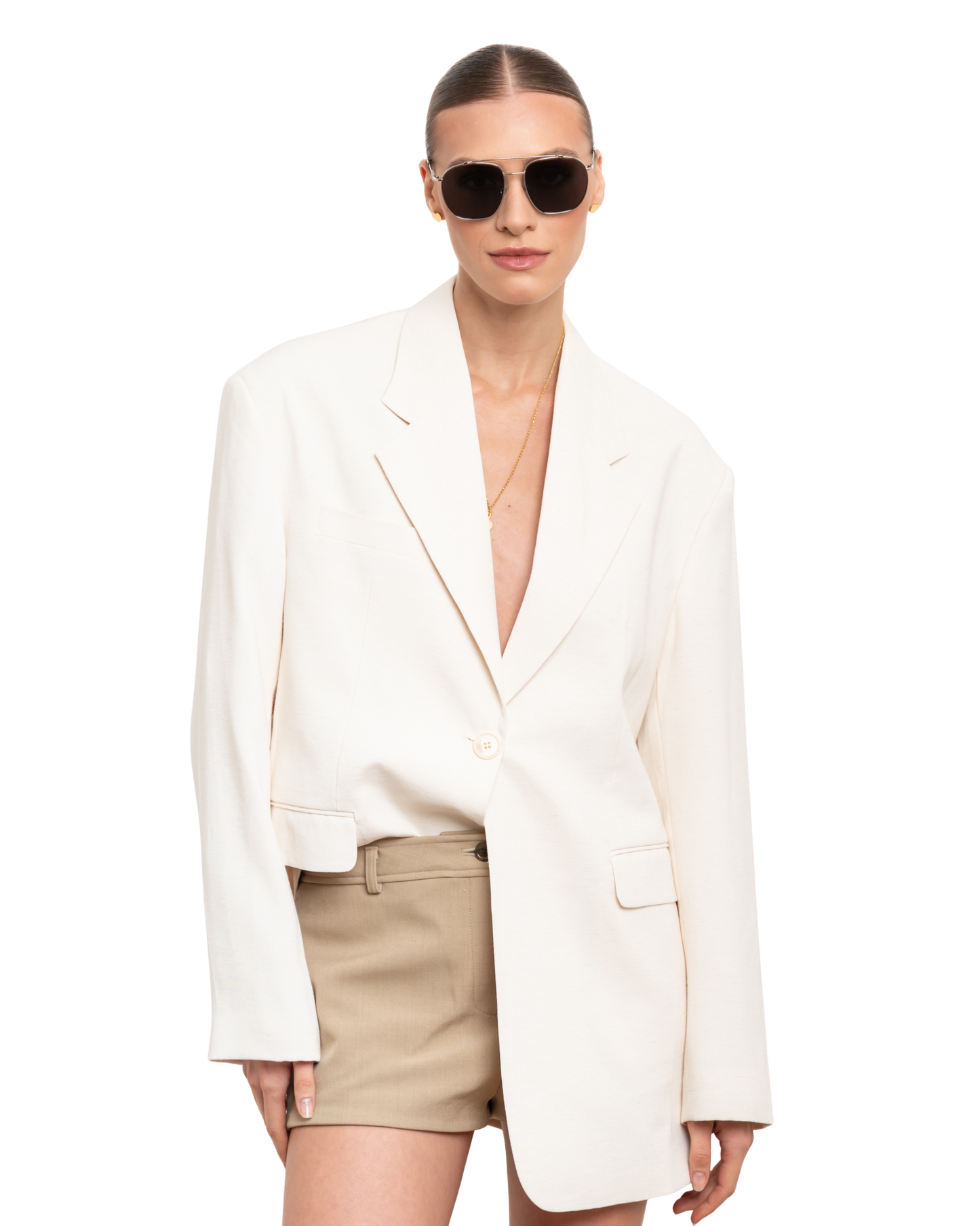Ella - Black on Silver Sunglasses