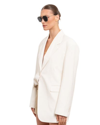 Ella - Black on Silver Sunglasses