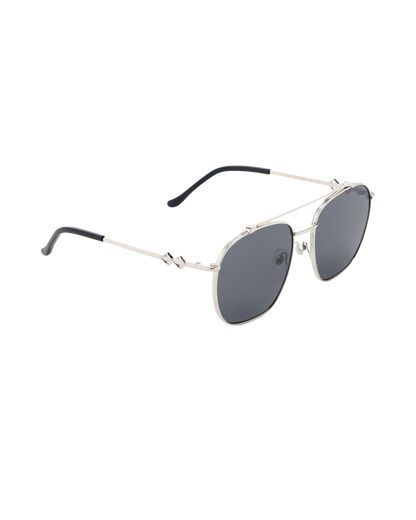 Ella - Black on Silver Sunglasses