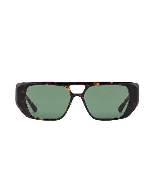 Frankie - Green on Tortoise Sunglasses