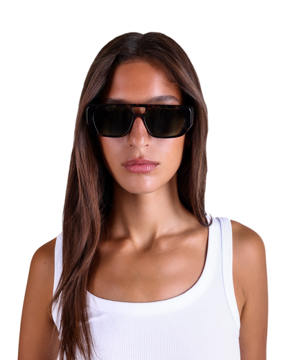 Frankie - Green on Tortoise Sunglasses