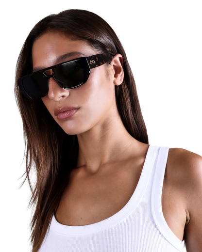 Frankie - Green on Tortoise Sunglasses
