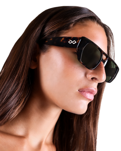 Frankie - Green on Tortoise Sunglasses