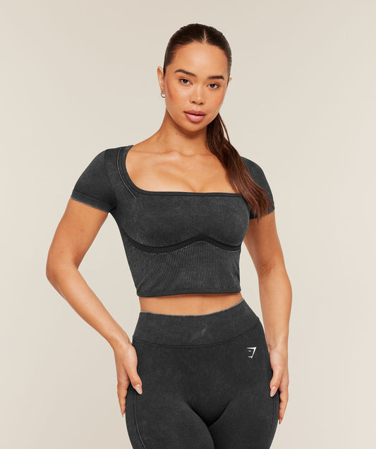 Gymshark x Bratz Crop Top Black