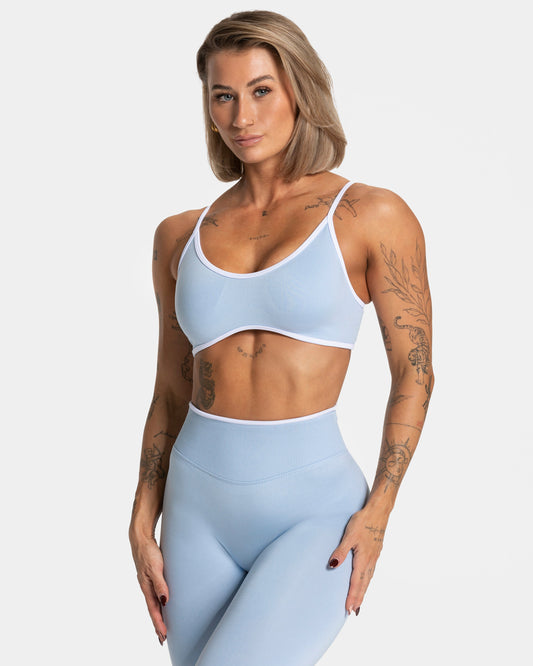 TEVEO Reggiseno Contrastline "Blu baby"