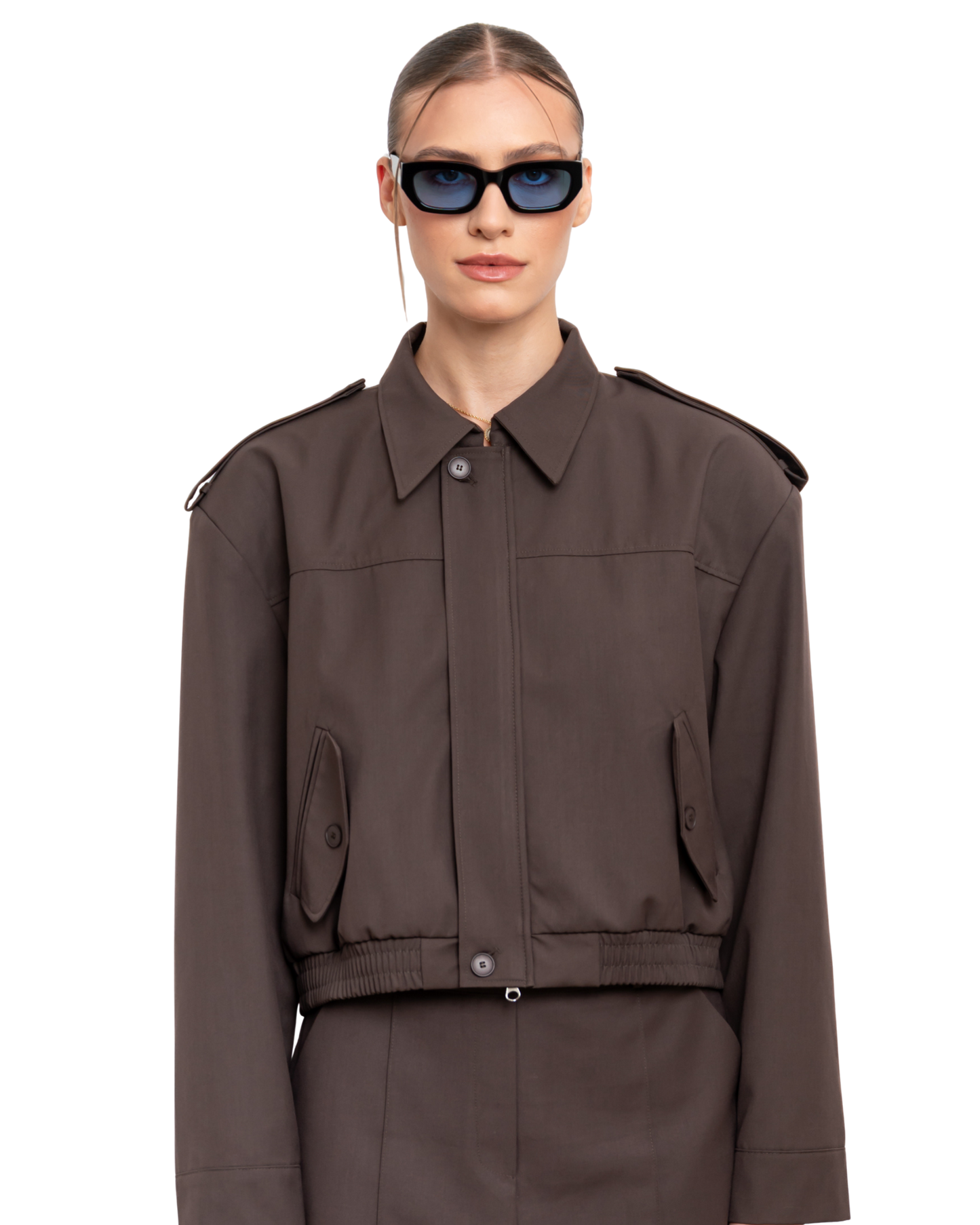 Ivy - Blue on Black Sunglasses