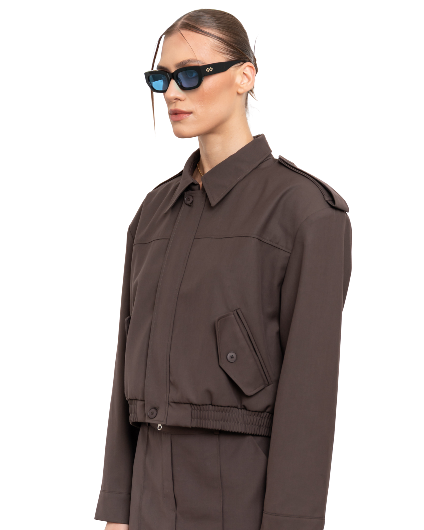 Ivy - Blue on Black Sunglasses