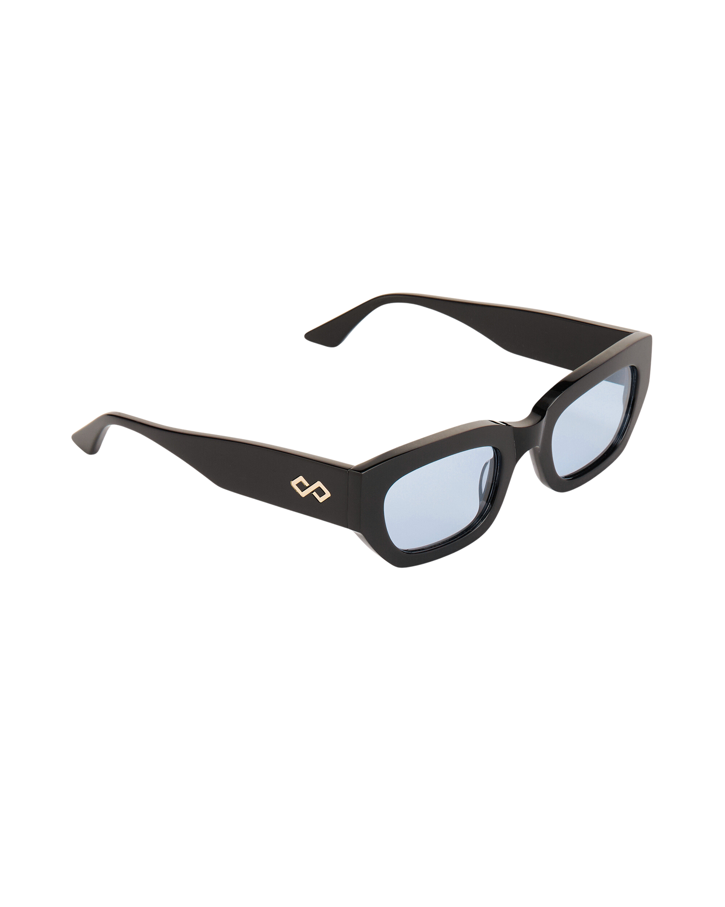 Ivy - Blue on Black Sunglasses