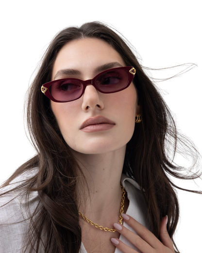 Layal - Burgundy Sunglasses