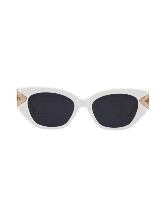Lily - Cream in Black Sunglasses