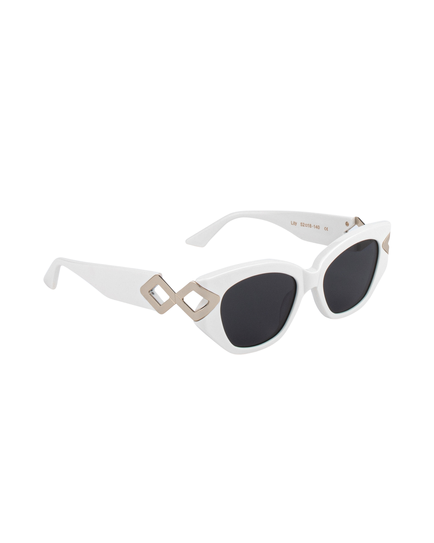 Lily - Cream in Black Sunglasses