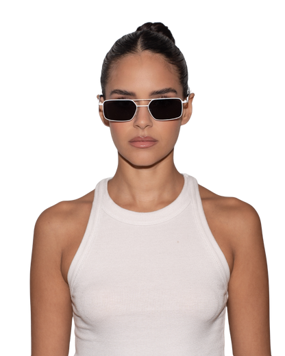 Devon - White Sunglasses