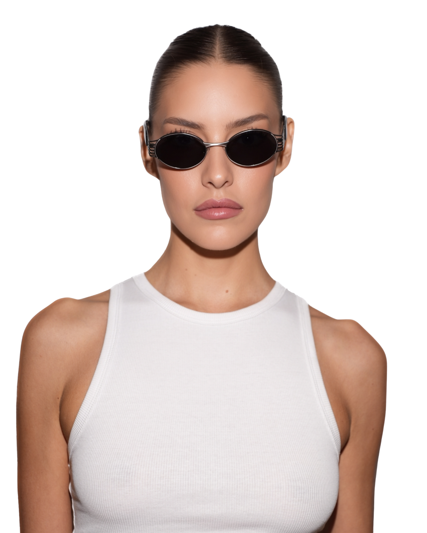 Pam - Black on Silver Sunglasses
