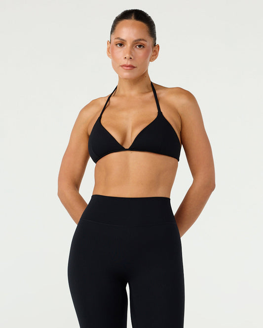 CSB Form Micro Halter V Crop | Black