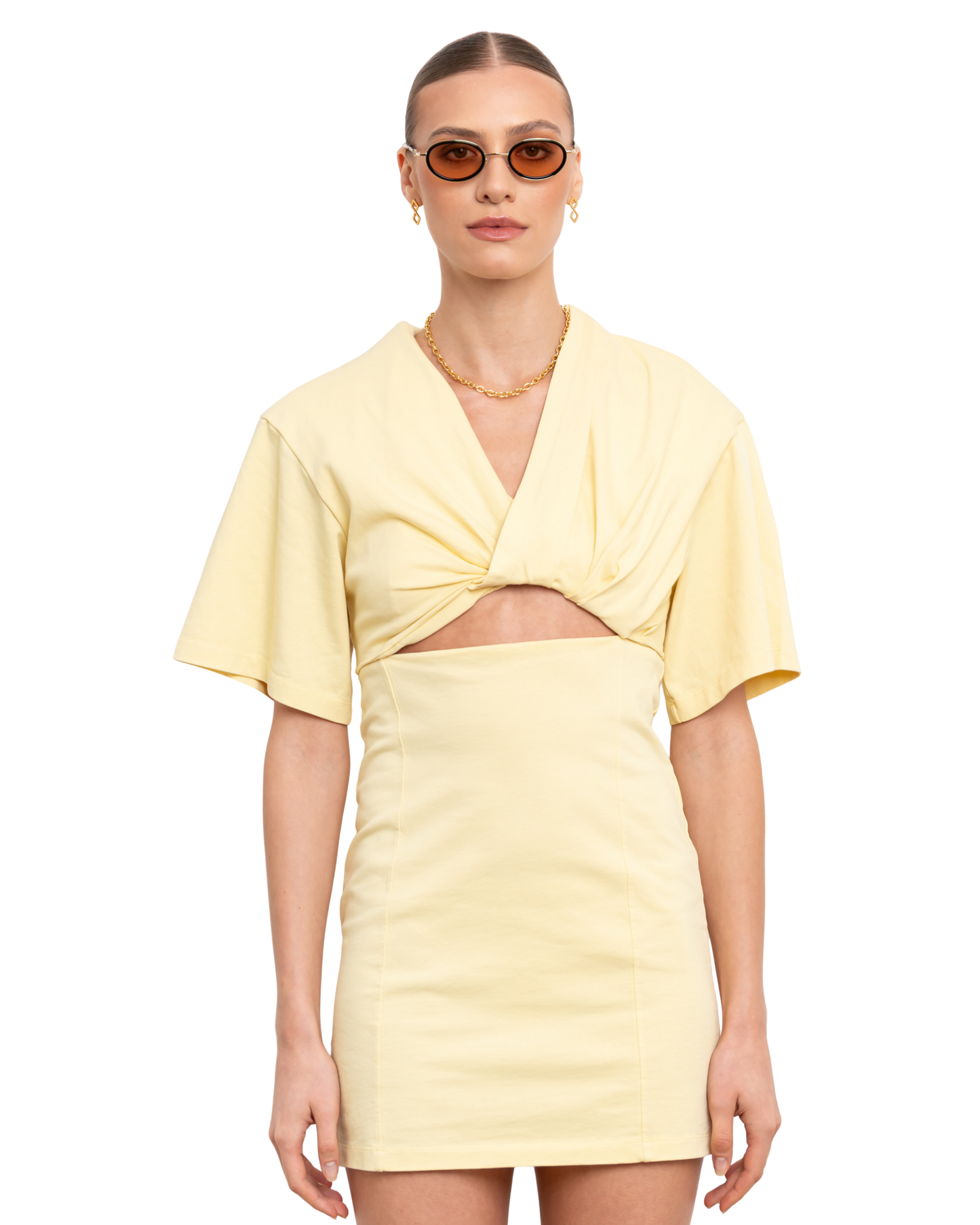Rea - Orange on Black Sunglasses