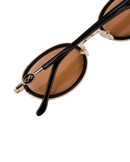 Rea - Orange on Black Sunglasses