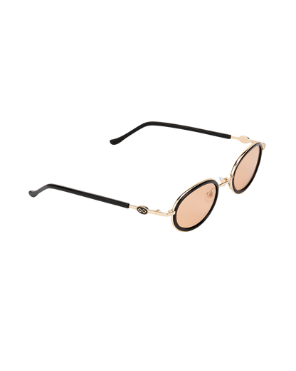 Rea - Orange on Black Sunglasses