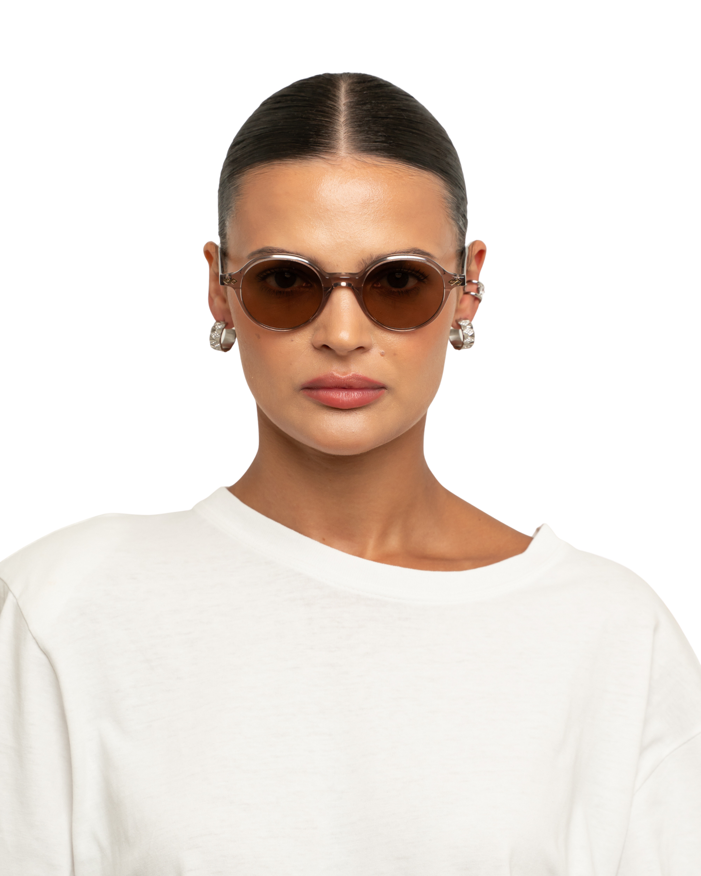Rey - Clear Brown Sunglasses