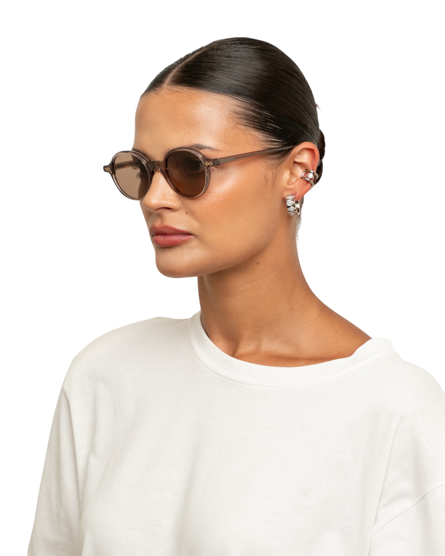 Rey - Clear Brown Sunglasses