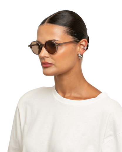 Rey - Clear Brown Sunglasses