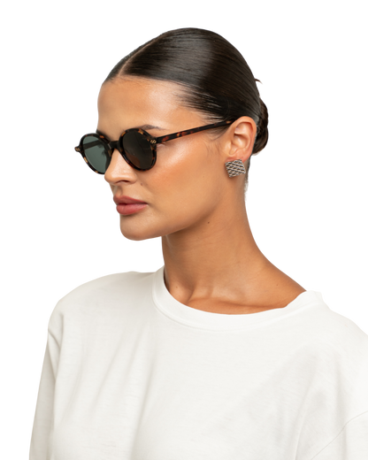 Rey - Green on Tortoise Sunglasses