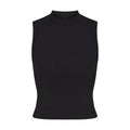 Skims Cotton Jersey Mock Neck Tank Soot