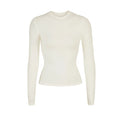 Skims Cotton Jersey Long Sleeve T-Shirt Bone