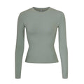 Skims Cotton Jersey Long Sleeve T-Shirt Mineral