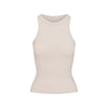 Skims Cotton Jersey Crew Neck Tank Stone
