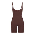 Skims Seamless Sculpt Open Bust Bodysuit Cocoa