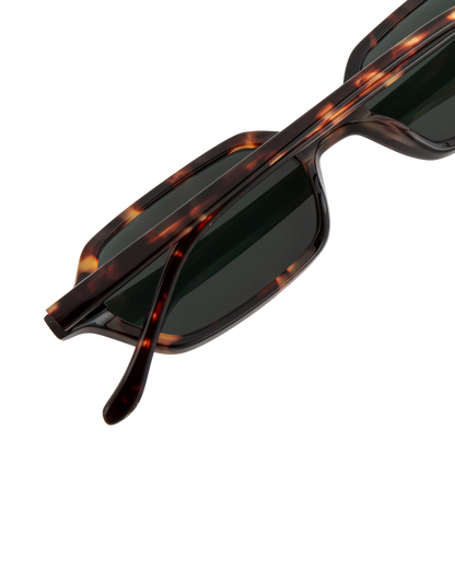 Sara - Green on Tortoise Sunglasses