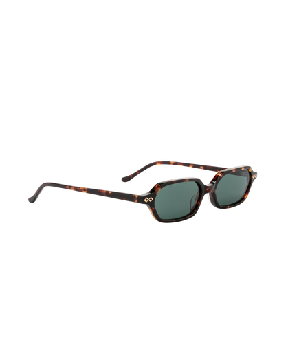 Sara - Green on Tortoise Sunglasses