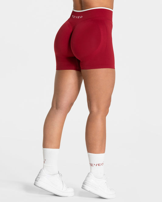 TEVEO Shorts Sculpt Scrunch Contrastline "Ciliegia"