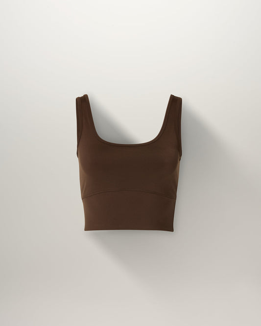 VEHLA CROPPED TANK - CHOC