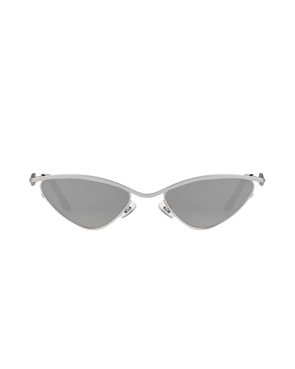 Zoe - Matte Silver Sunglasses