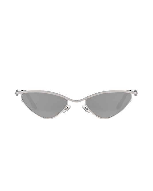 Zoe - Matte Silver Sunglasses